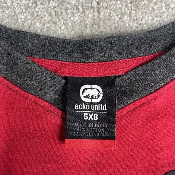 Ecko Unltd Mens Shirt Gray Camo 5XL B Print Unlimited Logo Short Sleeve‎ Large - Picture 2 of 6